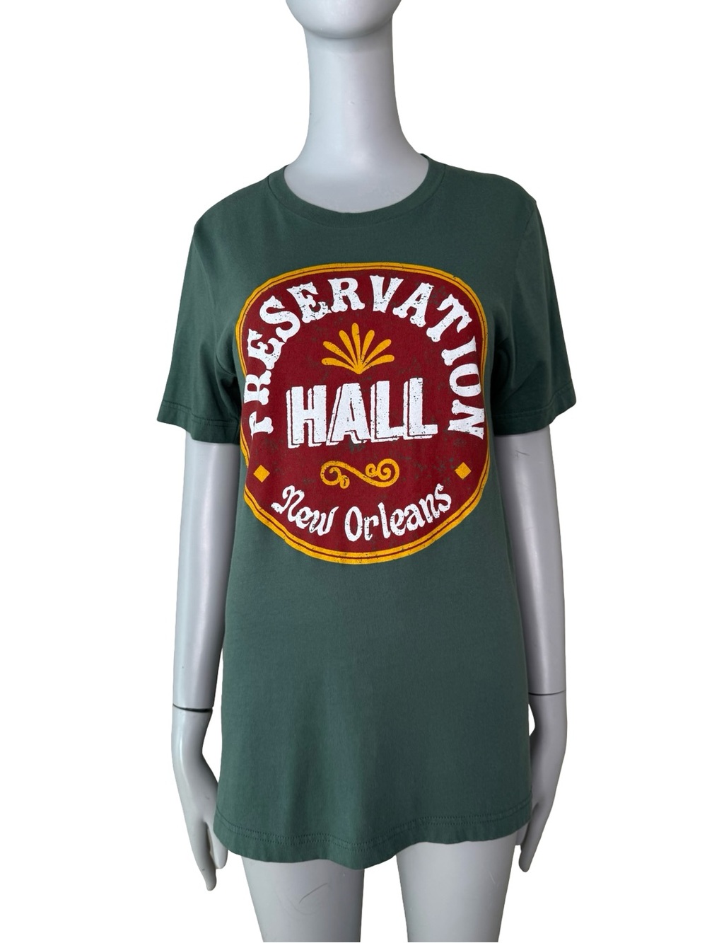 Preservation Hall Hi-Life Tee Forest Green Bella Canvas NOLA Graphic T-Shirt S